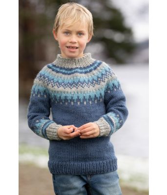 Pitter genser med rundfelling til barn - Viking 2102-06