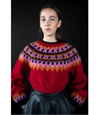 Rød Kastaligenser kort utgave - Istex 590025 / Lopidesign 42-10-9434