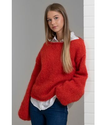 Rødoransje Neo mohairgenser - Viking 2201-02B