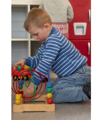 Rallygenser med striper strikkegenser til gutt - Viking 2110-12