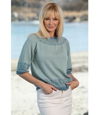 Ramona strikket topp med korte ermer Kathrine Sørland - Viking 2119-02