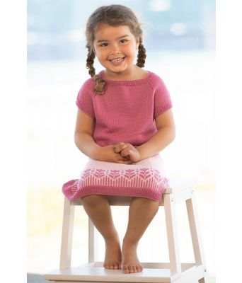 Ramona strikket topp og skjørt til jente - Viking 2121-04