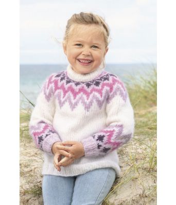 Rosa Kathrine Sørland strikket genser til barn - Viking 1815-01