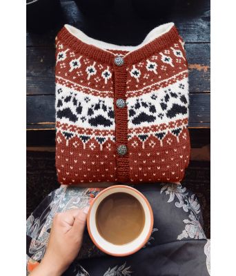 Rustfarget Fjordfolk kofte - Linka Neumann design FFKSR0004