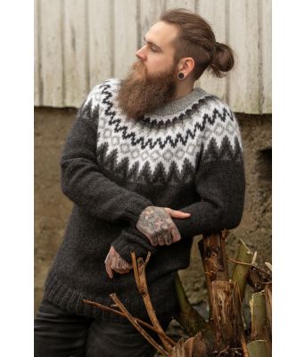 Safe islandskinspirert strikkegenser - Viking 2107-11