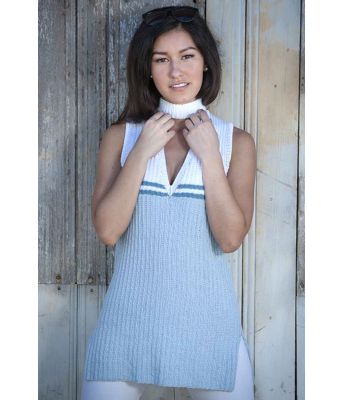 Sandino lang topp uten ermer i bomullsgarn - Viking 1706-09