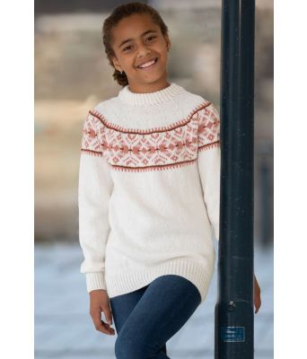 Sandnes genser til jente aprikos - Viking 2131-05B