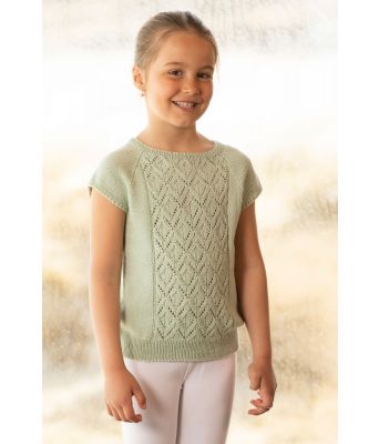 Saphira strikket topp med korter ermer - Viking 2121-08