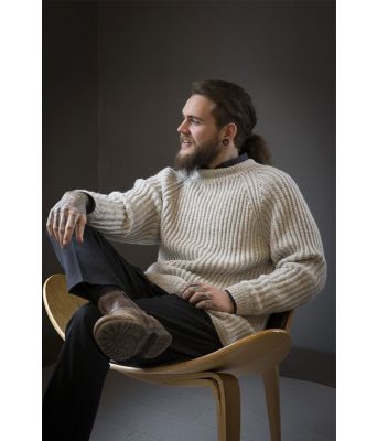 Sem strikkegenser med raglan til herre - Viking 1714-21