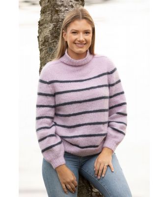 September stripete strikkegenser Elisabeth S Asserson - Viking-2138-13