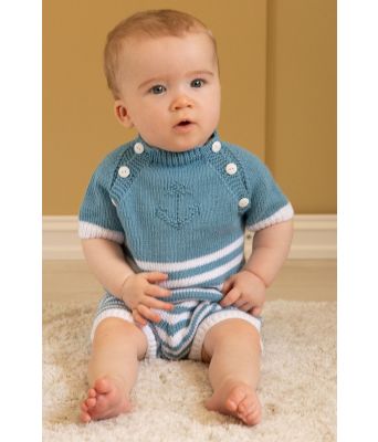 Skipper strikket sommerdress til baby - Viking 2126-23