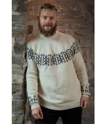 Skulds nett genser Skuld naturhvit - Viking-2127-5A