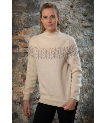 Skulds nett genser Urd i naturhvit - Viking 2127-4A