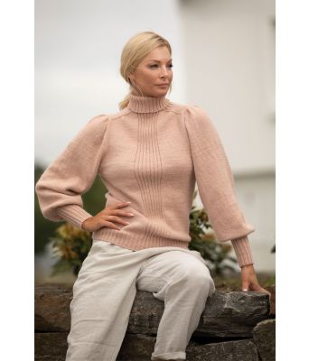 Snupp strikket genser med høy hals Kathrine Sørland - Viking 2129-15