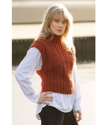 Solås mønstrete strikket vest - Viking 2102-02