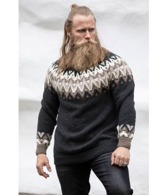 Solid genser i koks og brunt - Viking 2127-10A