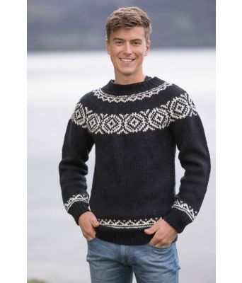 Sort Mølle strikkegenser - Viking 2102-01B