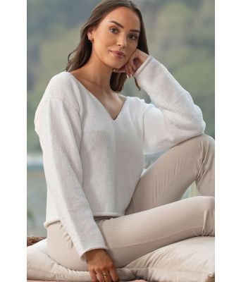 Spring genser med v-hals - Viking 2214-AS3