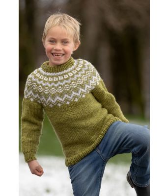 Stølen genser med rundfelling ti gutt - Viking 2101-02B