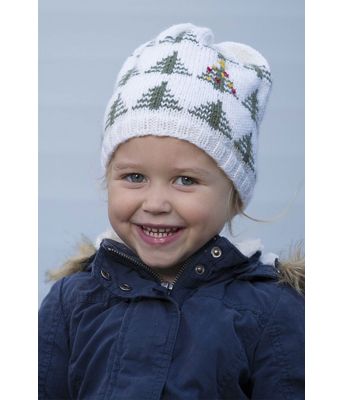 Strikket lue med juletre - Viking 1714-15B