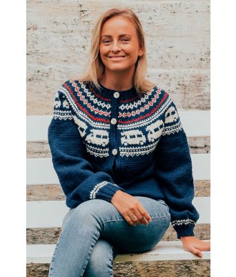 Bobilkofta jakke med bobil / campingbil - Strikkia 2020-020