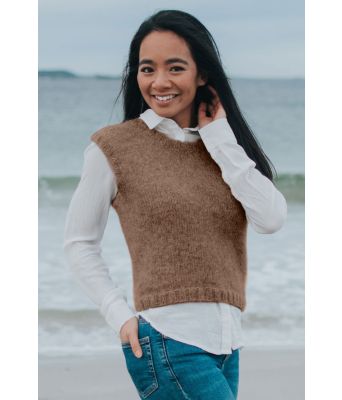 Lysebrun Fridavest - Strikkia 2020-022-309