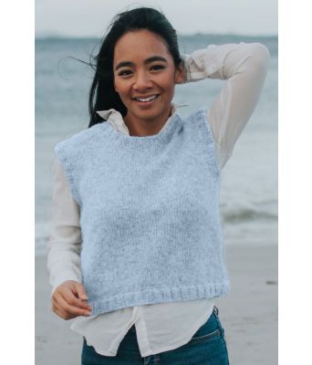 Lyseblå Fridavest - Strikkia 2020-022-320