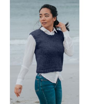 Mørkeblå Fridavest - Strikkia 2020-022-324