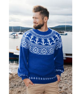 Mørkeblå ankergenser - Strikkia 2020-027-525520