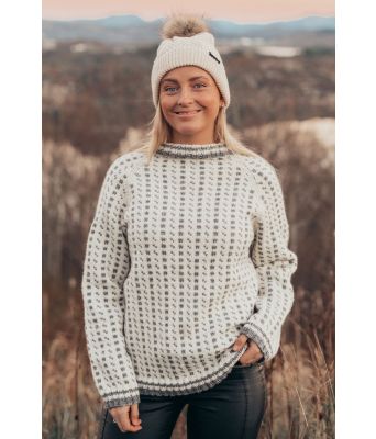 Vatnajøkull islender til dame med raglanfelling - Strikkia 2020-030