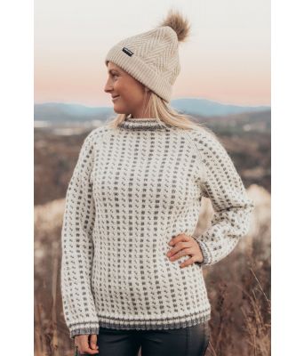 Vatnajøkull islender til dame i merinoull med raglanfelling - Strikkia 2020-030B