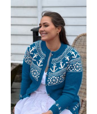 Mørkeblå Ankerkofte - Strikkia 2021-015-525