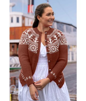 Rustbrun Ankerkofte - Strikkia 2021-015-552