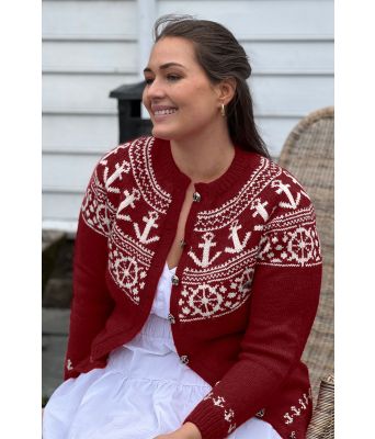 Burgunder Ankerkofte - Strikkia 2021-015-558