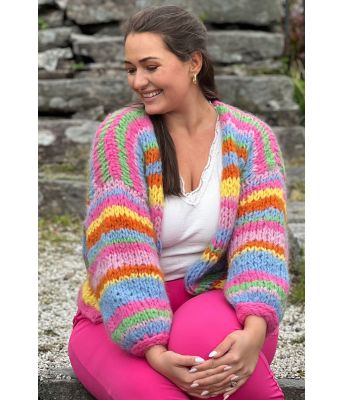 Summerflirt fargerik sommerjakke / cardigan - Strikkia 2022-021C
