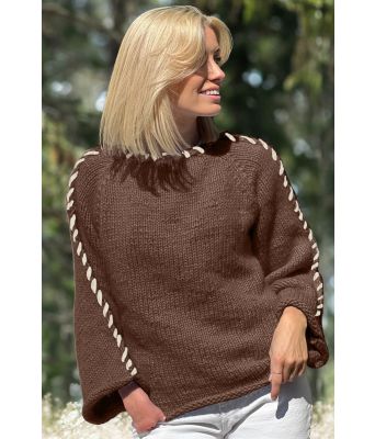 Lysebrun Sorbonne stitchgenser - Strikkia 2023-015-309302