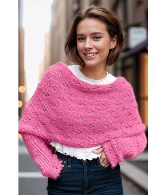 Rosa Eyelet sweaterscarf - Strikkia 2024-035-361