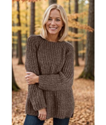 Brun Easygoing sweater - Strikkia 2024-036-308