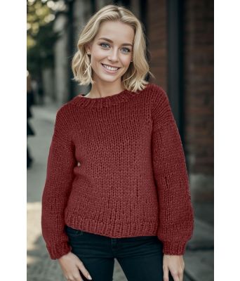 Burgunder Scarlett sweater - Strikkia 2024-041-354
