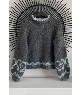 Koksgrå Oldermorgenser - Strikkose 004-4010