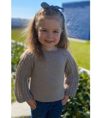 Perlepuffgenser til barn - Strikkose 007