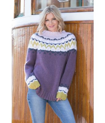 Suna lilla strikkegenser Kathrine Sørland - Viking 1812-02