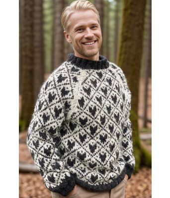 Koksgrå Svartulvgenser med lysegrå bunnfarge - Linka Neumann design SUVG0003