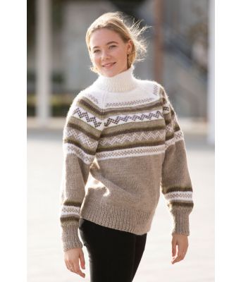 Tamara beige strikket genser Team Ingebrigtsen - Viking 2135-10