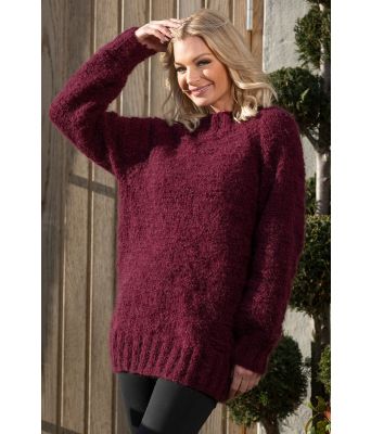 Tila burgunder genser Kathrine Sørland - Viking 1910-02
