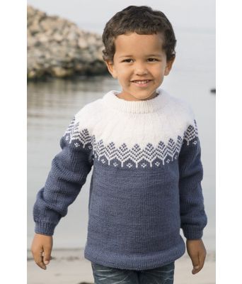 Tilja strikket barnegenser - Viking 1615-02