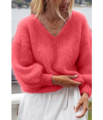 Tynn Mira genser korallfarget - TL0015-44017