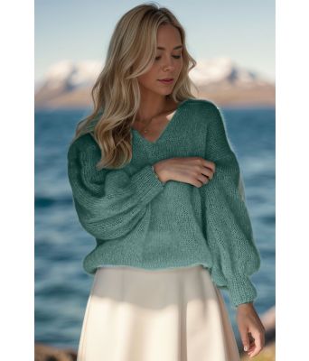 Mørk jadegrønn Tynn Mira genser - TL0015-BF47941