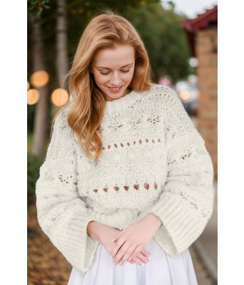 Naturhvit Bris genser - TL0016-502