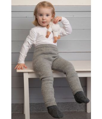 Tripp strikket ull bukse til barn - Viking 2110-18